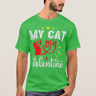 Camiseta Meu Gato É Minha Garota Namorados Gatinha Do Coraç