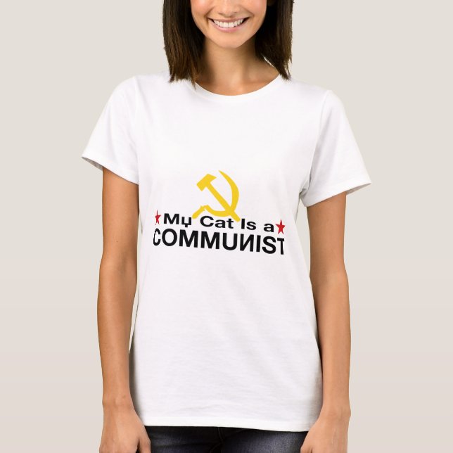 Camiseta Meu gato é um COMUNISTA (Frente)