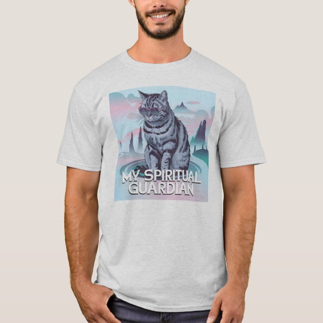 Camiseta Meu Gato Guardião Espiritual (Frente)