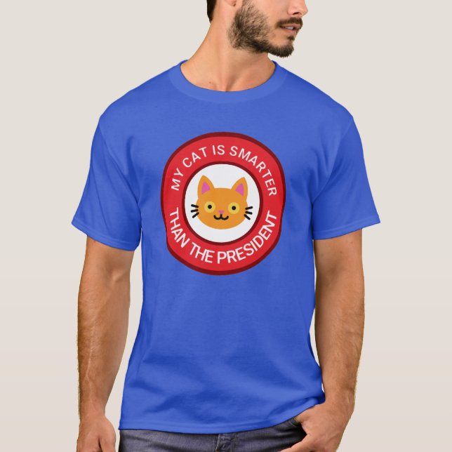 Camiseta Meu Gato Laranja É Mais Inteligente Que O Presiden (Frente)