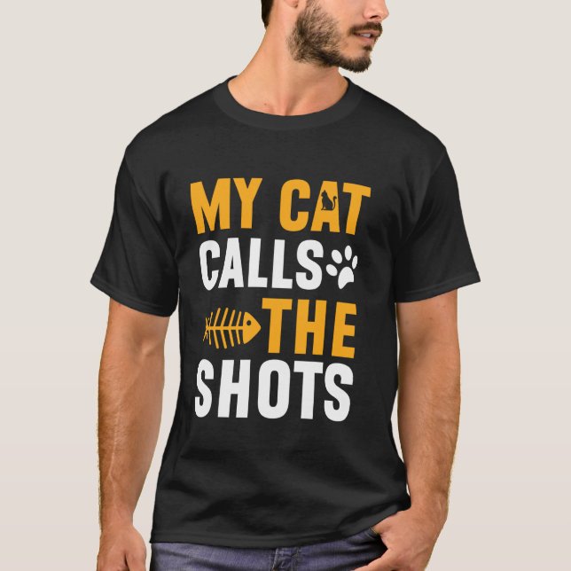 Camiseta Meu Gato Manda Cat Dad (Frente)