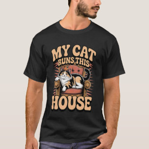 Camiseta Meu Gato Manda Nesta Casa Melhor Gato Engraçado Am