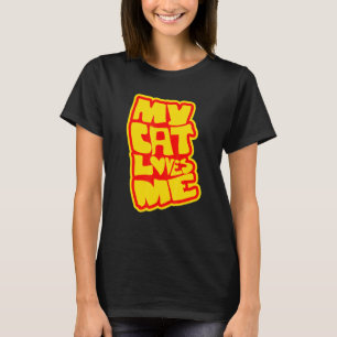 Camiseta Meu Gato Me Ama Meninas Mulheres Que Adoram Gatos