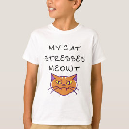 Camiseta Meu Gato Me Estressa Meowt Gato Engraçado