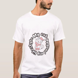 Camiseta Meu Gato Melhorou Meu Estilo de Vida – Design de G