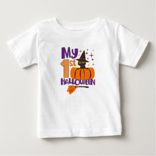 Camiseta Meu Gato Negro e Abóbora de Halloween de 1rua