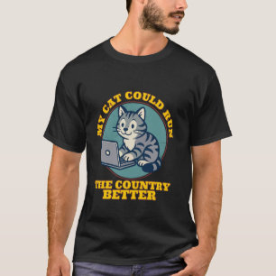 Camiseta meu gato poderia governar o país melhor gato polít