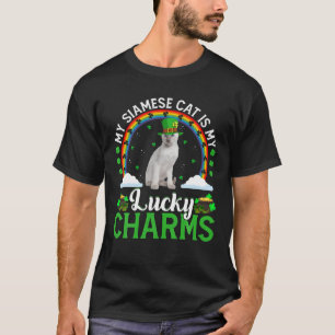 Camiseta Meu Gato Siamês É Meu Sortudo Charme Engraçado
