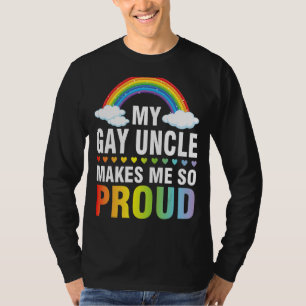 Camiseta Meu Gay Tio Me Faz Tão Orgulhoso Dia Niec Do Mês L