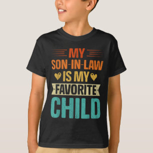 Camiseta Meu genro é meu filho favorito Funny Pais engraçad