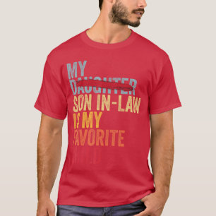 Camiseta Meu genro é meu filho favorito Retro Substituído