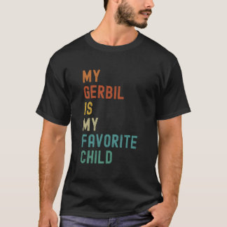 Camiseta Meu Gerbil É Meu Filho Animal de Estimação Favorit