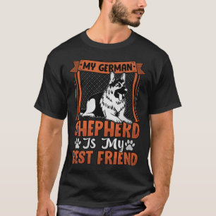 Camiseta Meu German shepherd é meu melhor amigo Cachorro di
