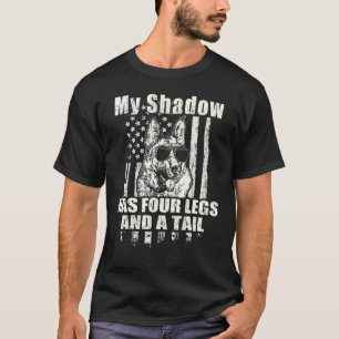 Camiseta Meu German shepherd Sombra Orgulhosa Bandeira Amer