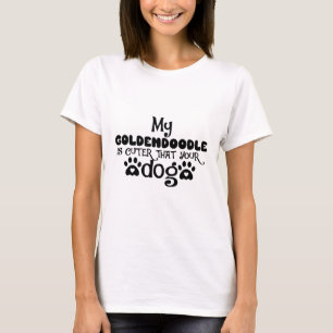 Camiseta Meu Goldendoodle É Mais Corajoso Que Seu Cão