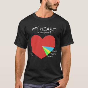 Camiseta Meu Gráfico de Diagramas do Coração com Você, Baco