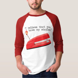 Camiseta Meu grampeador vermelho