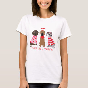 Camiseta Meu Grande Dane É Meu Namorados