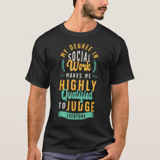 Camiseta Meu grau de trabalho social me torna socialista