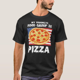 Camiseta Meu Grupo De Comidas Favorito É Pizza American Fla