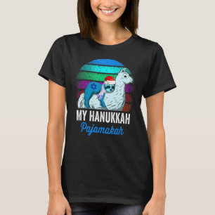 Camiseta Meu Hanukkah Pajamakah Chanukah Pajamas Sloth Meno