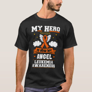 Camiseta Meu Herói Agora É Meu Angel Leukemia Verde Fita