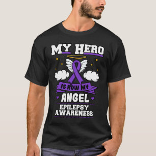 Camiseta Meu Herói Agora É Meu Anjo Epilepsia Púrpura Epi D