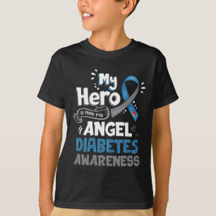 Camiseta Meu Herói Agora É Meu Anjo T1d Sensibilização
