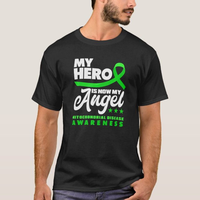 Camiseta Meu Herói É Agora Minha Doença Anjo Mitocondrial E (Frente)