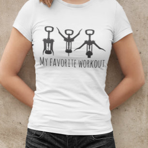 Camiseta Meu Humor de Cortiça de Vinho de Estilo de Trabalh