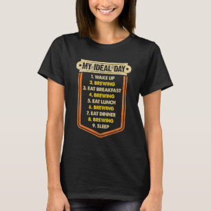 Camiseta Meu Ideal Dia De Acordar Comendo O Café Da Manhã H