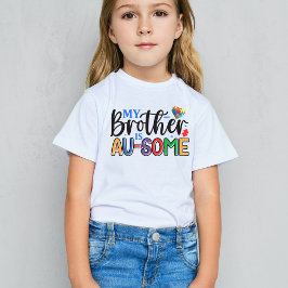 Camiseta Meu Irmão é AU-ALUM, Autismo Consciência