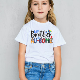 Camiseta Meu Irmão é AU-ALUM, Autismo Consciência