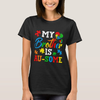 Camiseta Meu Irmão É Au-some Conscientização do Autismo Sup