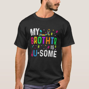 Camiseta Meu Irmão É Au Tático Quebra-Cabeça de Consciencia