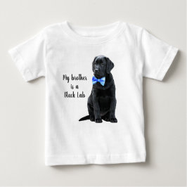 Camiseta Meu irmão é Black Lab - Black Labrador Puppy Boy