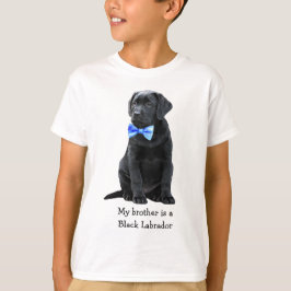 Camiseta Meu irmão é Black Lab - Black Labrador Puppy Boy