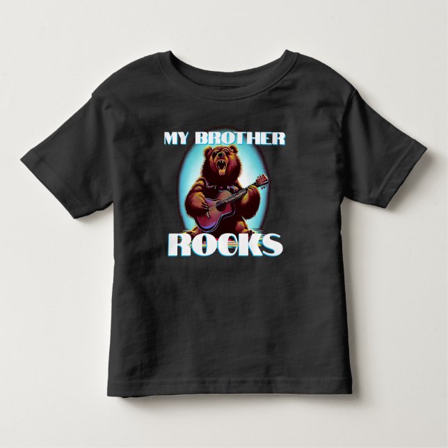Camiseta Meu Irmão é Demais! Urso Colorido (Frente)