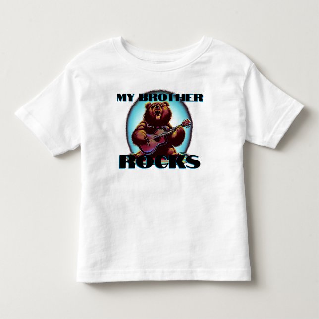 Camiseta Meu Irmão é Demais! Urso Colorido (Frente)
