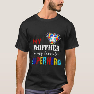 Camiseta Meu Irmão É Meu Super Herói Favorito Autismo Aware
