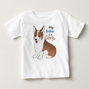 Camiseta Meu irmão é um Corgi de Sabile