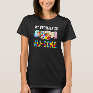Camiseta Meu Irmão É Um Pouco Autismo Crianças Autismo Awar