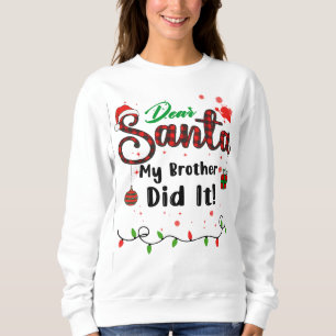 Camiseta Meu Irmão Fez Correspondência Ao Natal Caros Papai