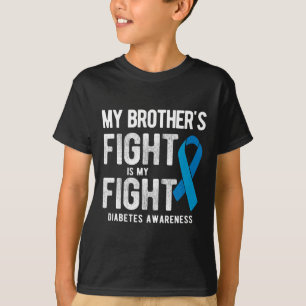 Camiseta Meu Irmão luta minha consciência contra a diabetes