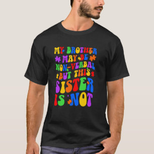 Camiseta Meu Irmão Orgulhoso Autismo Irmã Guerreira do Auti