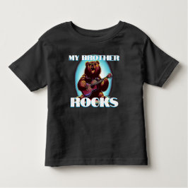 Camiseta Meu Irmão Rocks! Urso Colorido