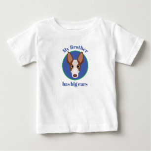Camiseta Meu Irmão Tem Orelhas Grandes Cachorro Engraçado