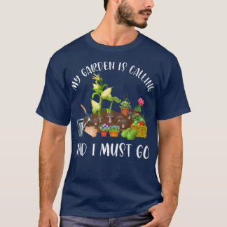 Camiseta Meu Jardim Chama De Vege De Jardinagem Engraçado