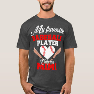 Camiseta Meu Jogador De Baseball Favorito Me Chama De Mimi 