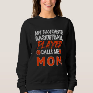 Camiseta Meu jogador de basquete favorito me chama de mãe B